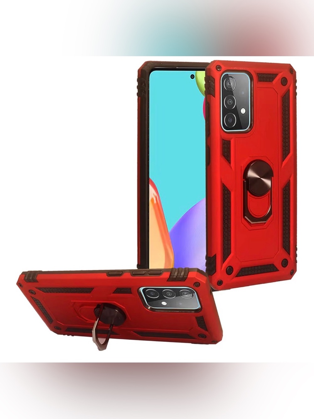 Moto G Stylus 5G 2022 Case + Tempered Glass Screen Protector Military-Grade Red